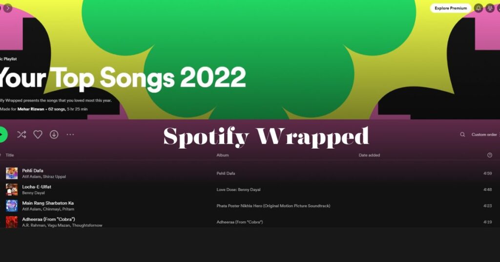 Current Spotify Wrapped Playlist