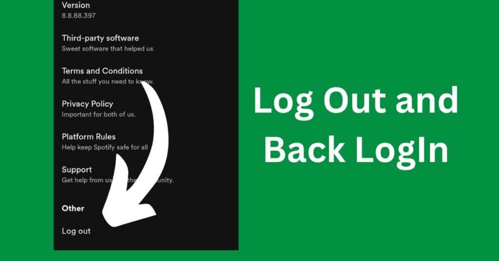 Log Out and Back LogIn