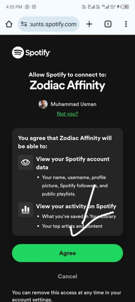 Give access to Zodiac Affinity