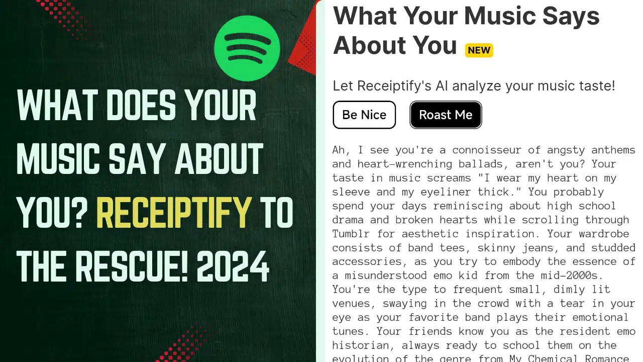 What Does Your Music Say About You? Receiptify to the Rescue! 2024