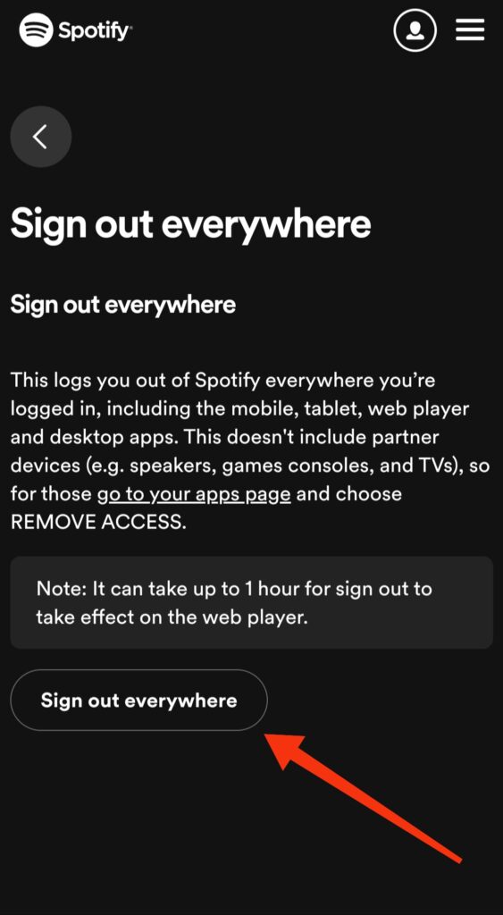 Spotify sign out