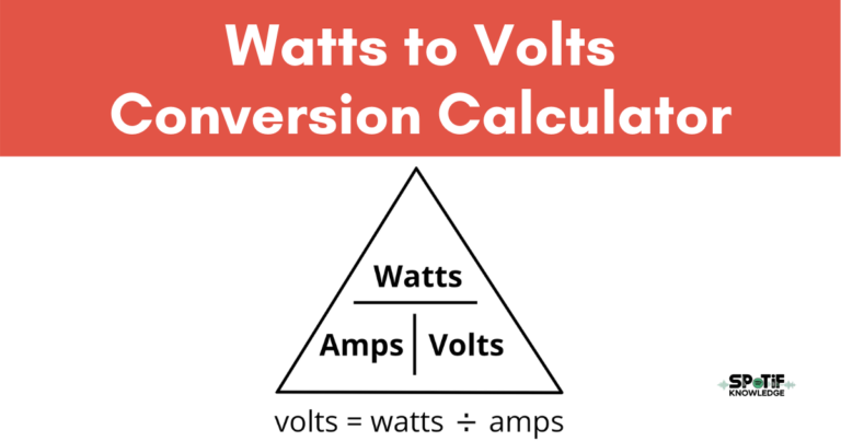 Watts to Volts Calculation